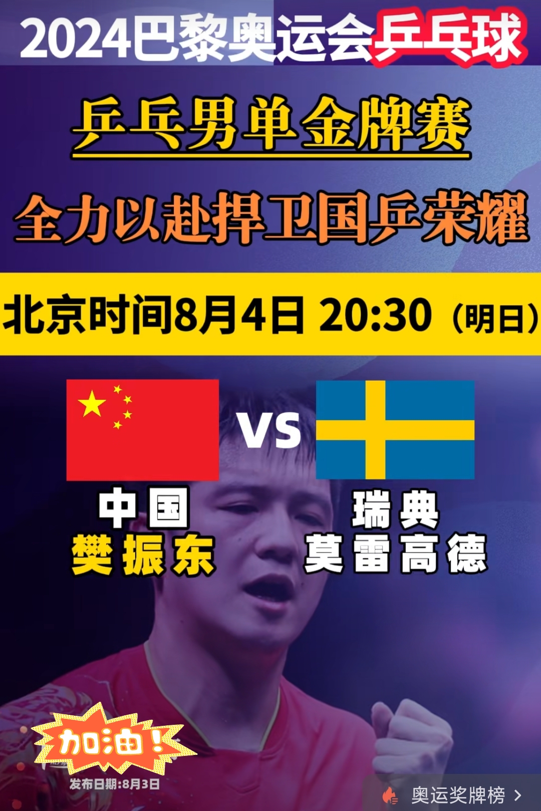 乒乓球赛程公布，焦点大战一触即发的简单介绍